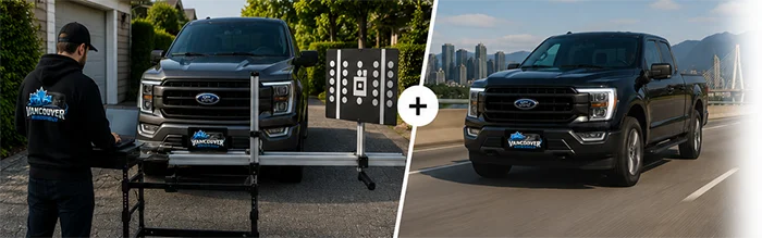 Combined ADAS calibration using both static and dynamic calibration procedures