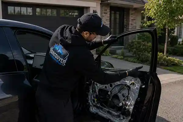 Professional door glass replacement for damaged vehicle side windows in Metro Vancouver