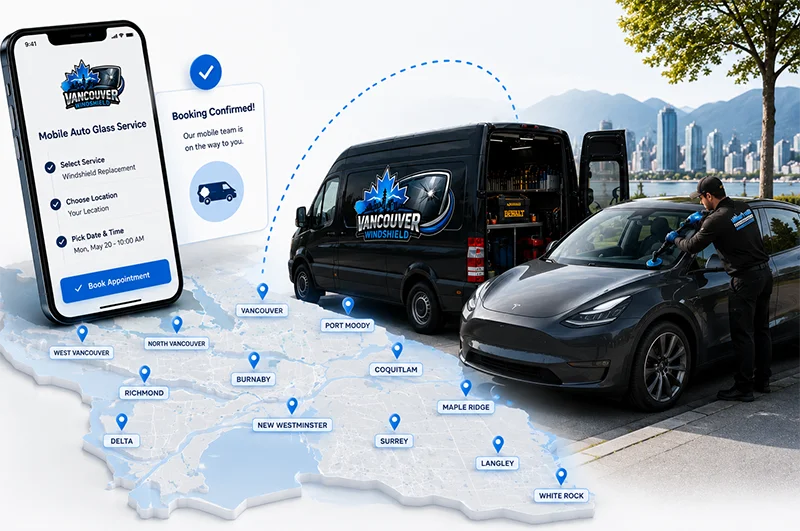 professional mobile auto glass service throughout Metro Vancouver