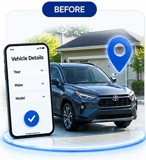1.Vehicle Details 2. Location Check