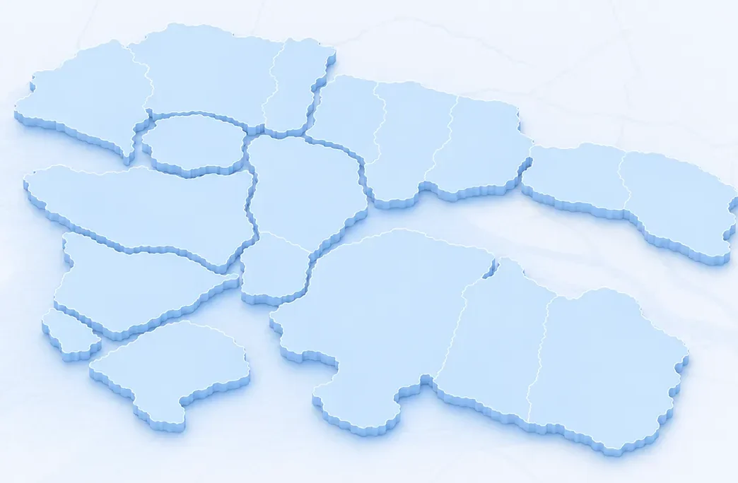 Map of Metro Vancouver service areas for mobile windshield repair and auto glass services by Vancouver Windshield